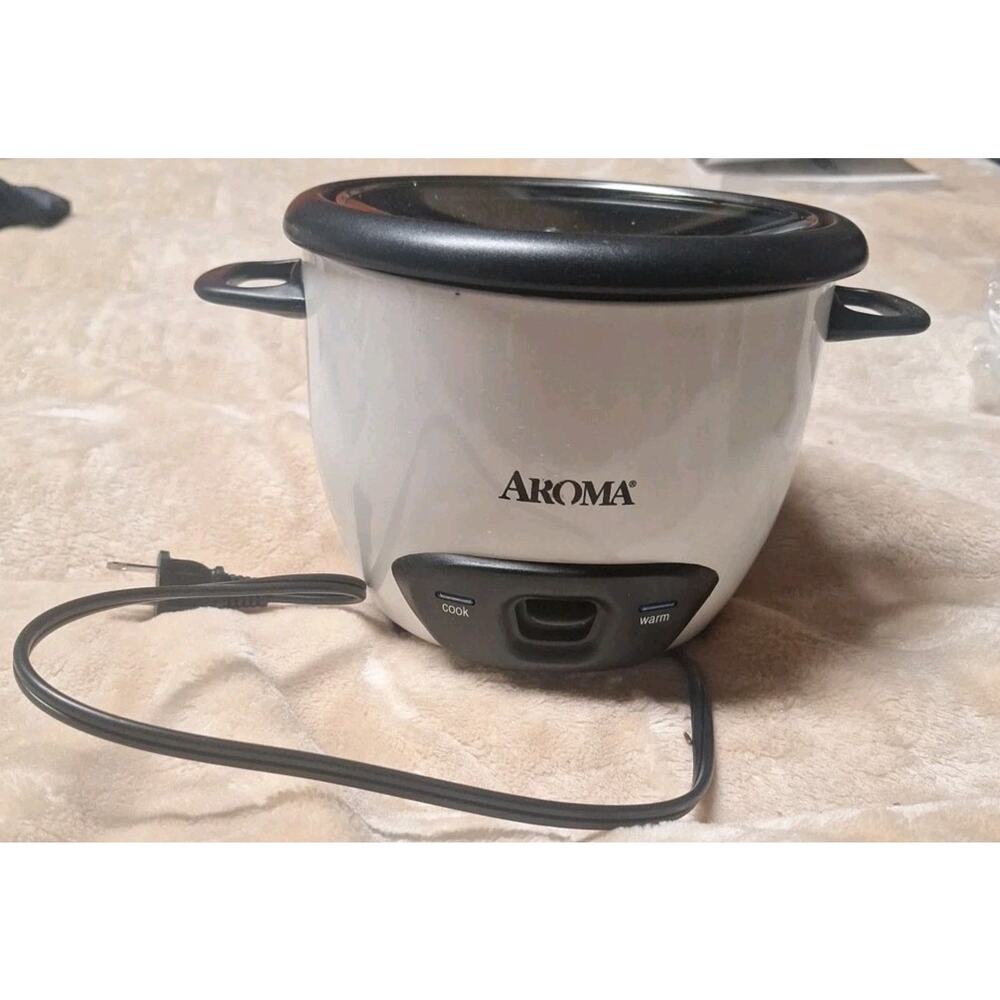 AROMA Rice Cooker 3 Cup Uncooked 6Cup Cooked Steamer Small Rice Cooke 1.5 Quart